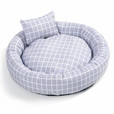 베개와 함께 도매 라운드 부드러운 따뜻한 애완 동물 침대 도넛 Cuddler 고양이 개 침대 애완 동물 침대 럭셔리 미끄럼 방지 바닥