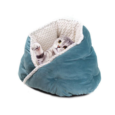 봉제 따뜻한 부드러운 고양이 개 침대 빨 수 있는 애완 동물 침대 깊은 잠 고양이 개 동굴