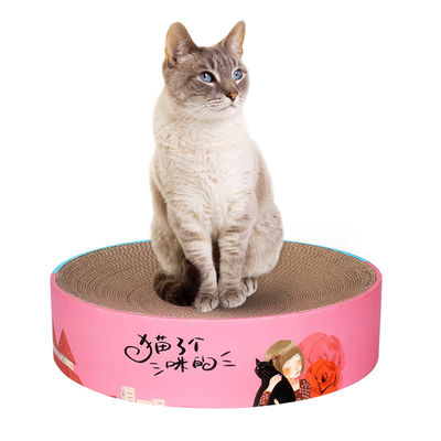 2 In1 내구성 라운드 고양이 스크래치 침대 패드 및 라운지 1000g