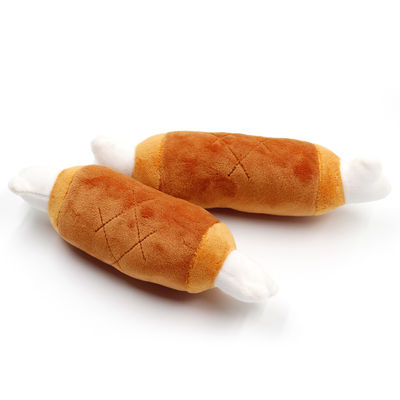 두 향하고 뼈 모양 봉제 삐걱 거리는 개 씹는 장난감 강아지 젖니 장난감 27g