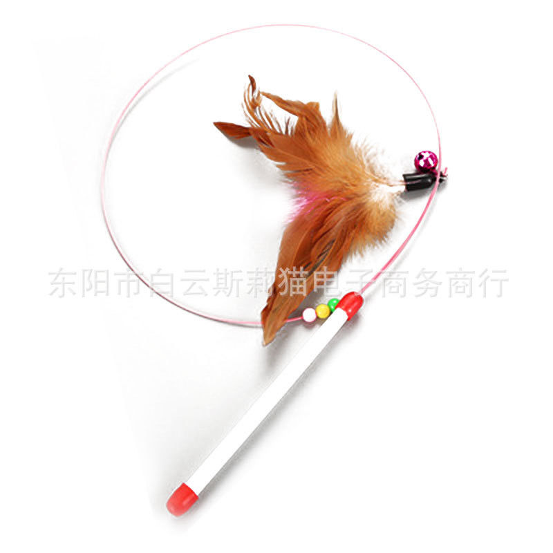 Hallupets 고양이 애완 동물 장난감 고양이 깃털 티저 지팡이