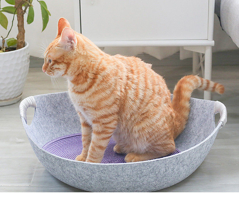 펠트 고양이 둥지 100% 안전 애완 동물 라운드 둥지 고양이 개 침대 고양이 침대 둥지