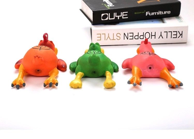 애완 동물 삐걱 거리는 개 씹는 장난감 어금니 라텍스 비명 칠면조 23cm