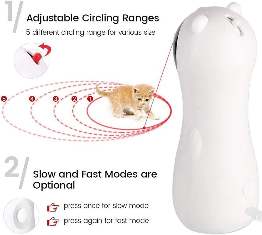 고양이 USB 충전 자동 레이저 포인터 고양이 장난감을위한 대화 형 자동 고양이 레이저 장난감