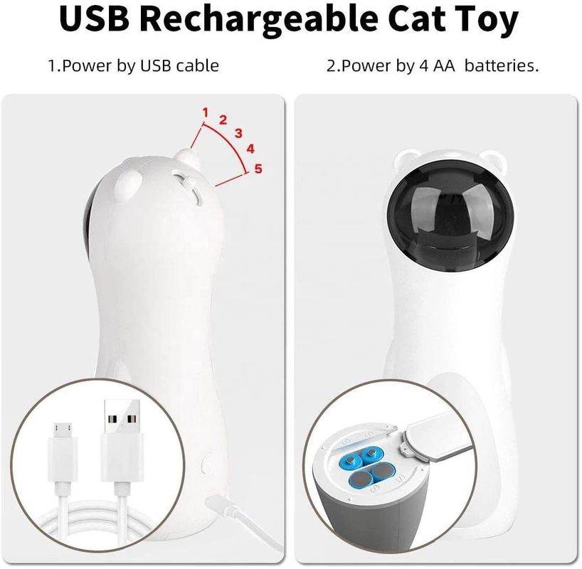고양이 USB 충전 자동 레이저 포인터 고양이 장난감을위한 대화 형 자동 고양이 레이저 장난감