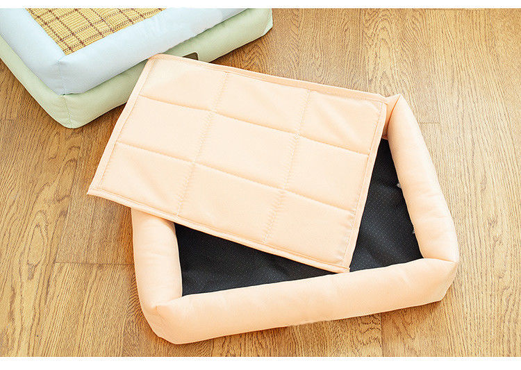 냉각 밀짚 대나무 아늑한 여름 개 침대 650g 강아지 잠자는 침대