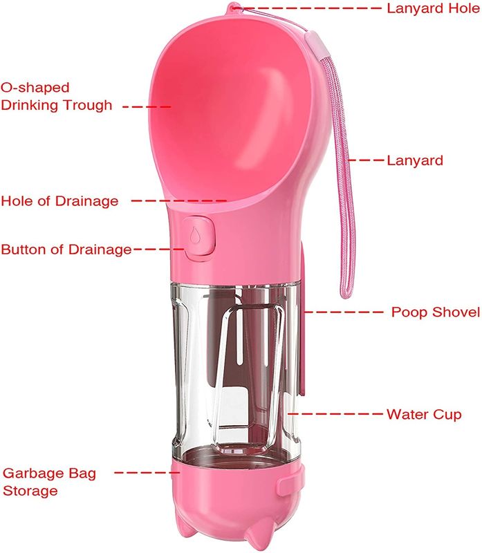 자물쇠 단추를 가진 1개의 개 물병 마시는 그릇 휴대용에 대하여 300ML 여행 2