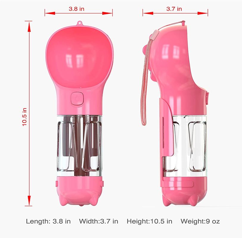 자물쇠 단추를 가진 1개의 개 물병 마시는 그릇 휴대용에 대하여 300ML 여행 2