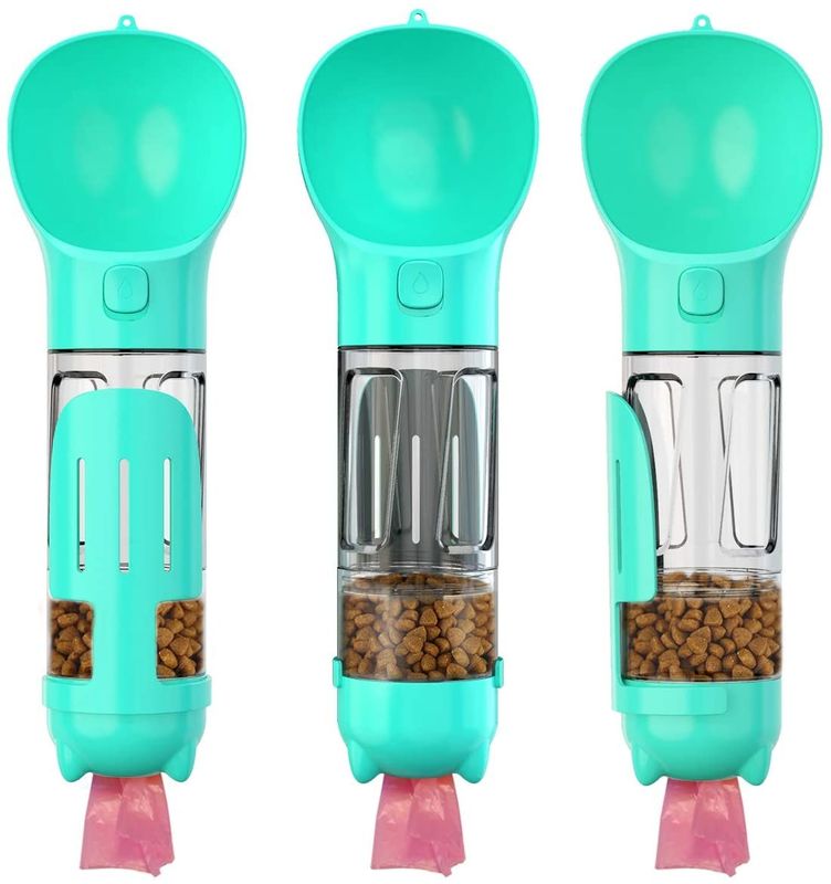 먹고 먹이는 기능을 가진 경량 파란 누출 증거 개 그릇 물병