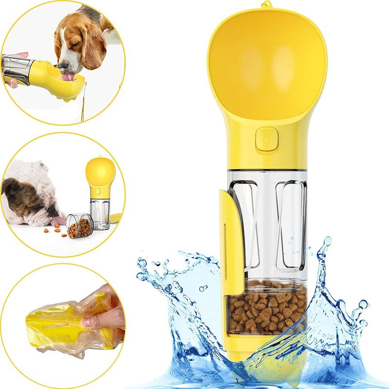 300ml 분리형 2 In 1 개 물병 (식품 용기 및 똥 삽 포함)