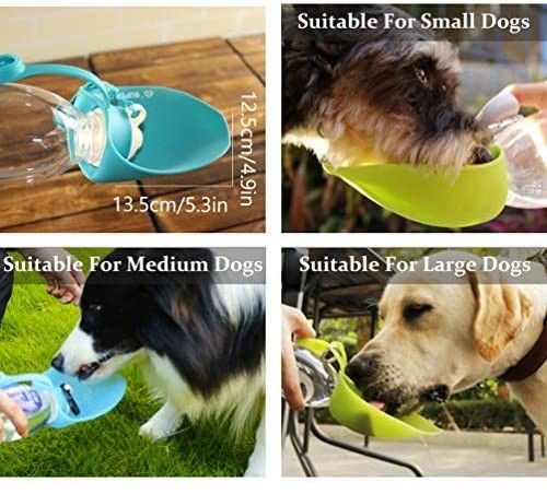1개의 개 병에 대하여 Hallupets 실리콘 개 물병 누출 증거 휴대용 2