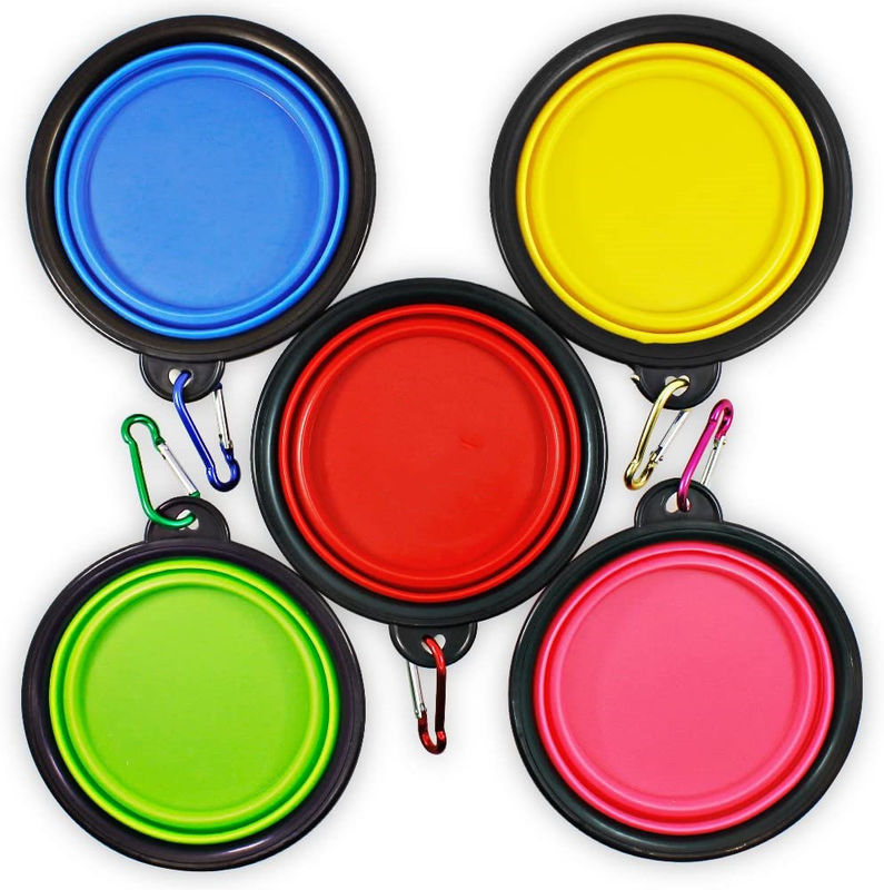 접을 수 있는 단단한 여행용 개 수유 용품 접이식 애완 동물 액세서리 Carabiner